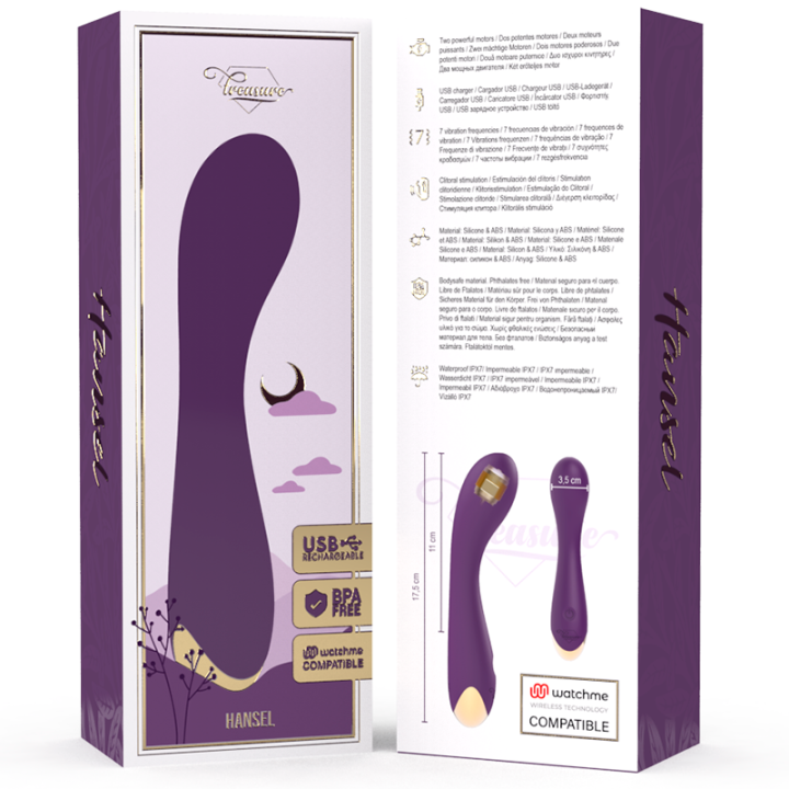 Treasure - Hansel Vibratore Punto g + Telecomando Watchme