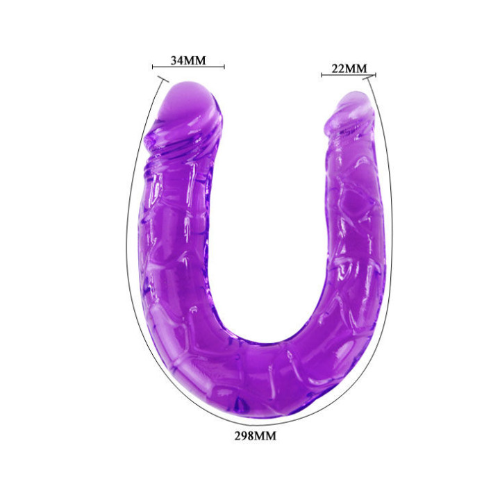 Baile - Double Dildo in Lilac Flexible Jelly