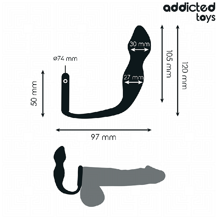 Addicted Toys - Anal Plug With Ring Silicone Model 2