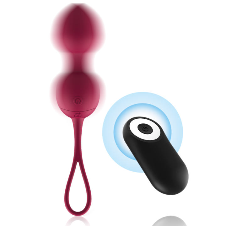 Cici Beauty - Premium Silicone 3 Perles de Kegel Vibrantes Télécommande