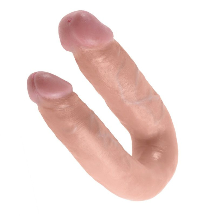 King Cock - u-Shaped Medium Double Trouble Flesh 13.9 cm