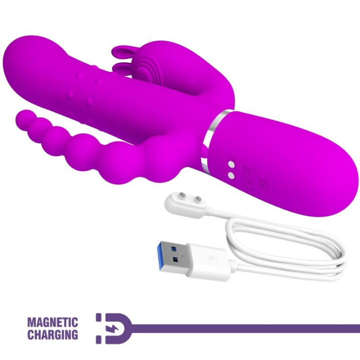 Pretty Love - Cammy Triple Vibrator Multifunction 4 in 1 Pink