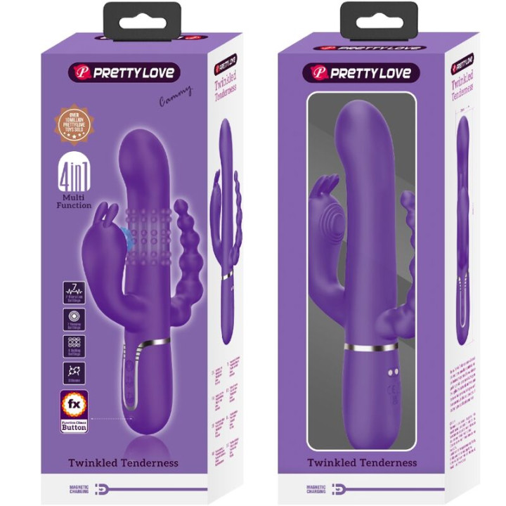 Pretty Love - Cammy Triple Vibrateur Multifonction 4 en 1 Violet