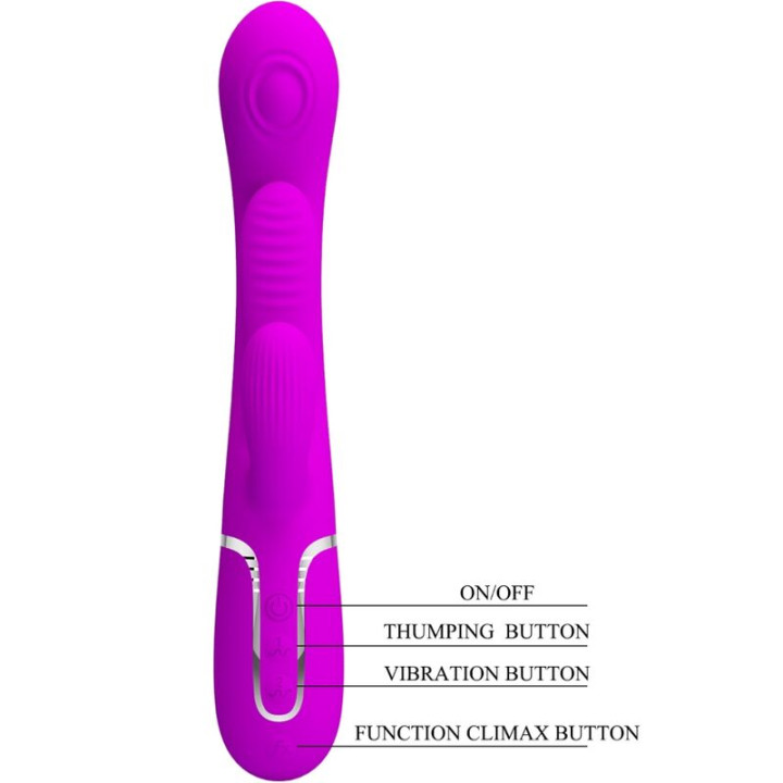 Pretty Love - Shania Triple Rabbit Vibrador Multifuncional Rosa