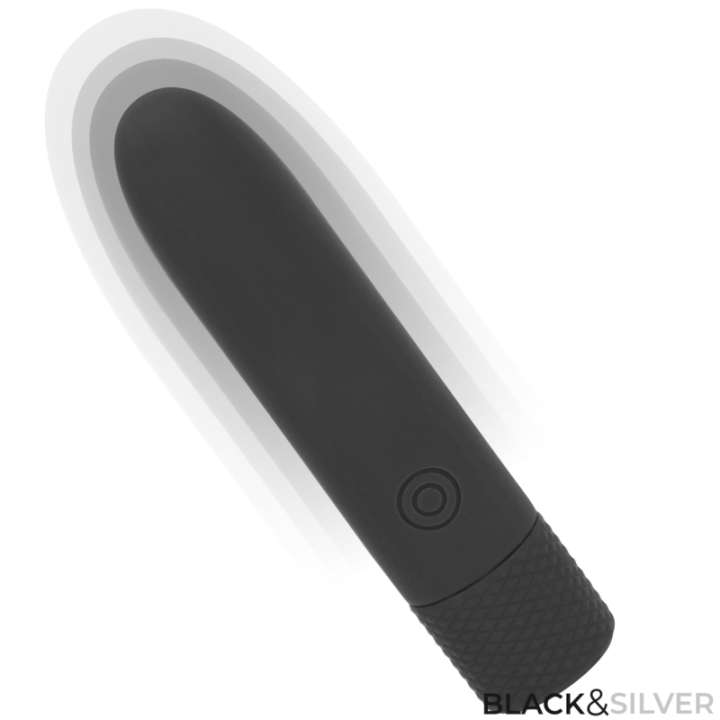 Black & Silver - Geri Usb Rechargeable Vibrating Bullet 8 Vibrations Black 10 x 2.2 cm