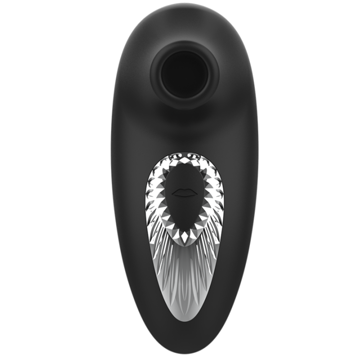 Black&Silver - Drake Deluxe Sucking Vibe Rechargeable Silicone Noir