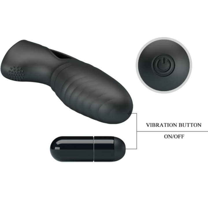 Pretty Love - Alan Silikon-Fingervibrator Schwarz