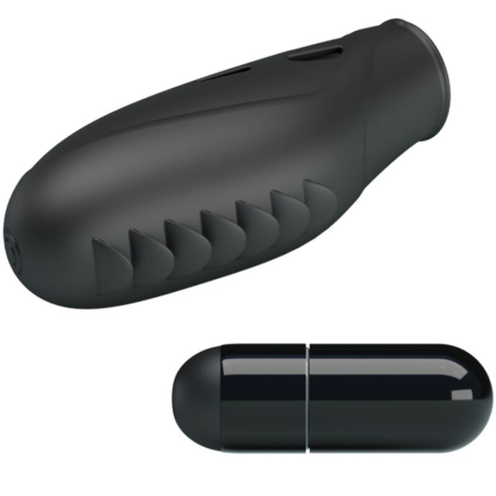Pretty Love - Gilo Silicone Finger Vibrator Black