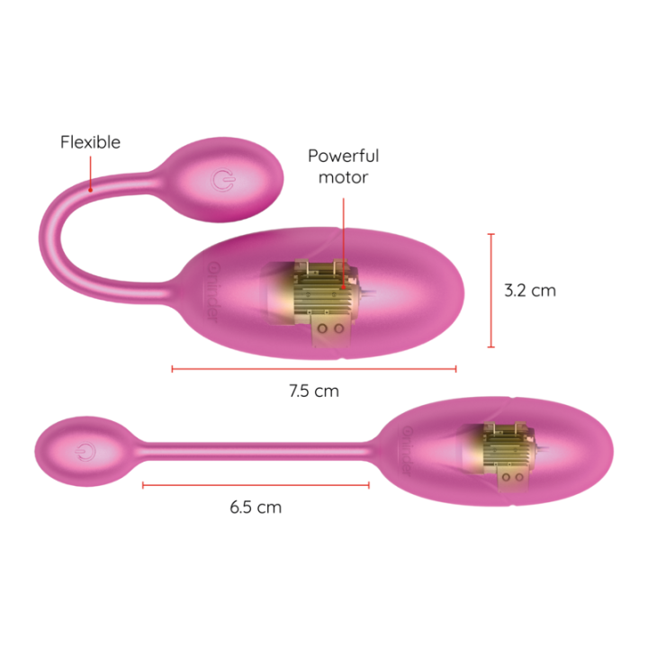 Oninder - Tokyo Vibrating Egg Pink 7.5 x 3.2 cm Free App