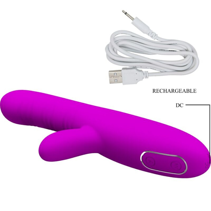 Pretty Love - Angelique Multifunktionsvibrator + Klitorisstimulator Lila