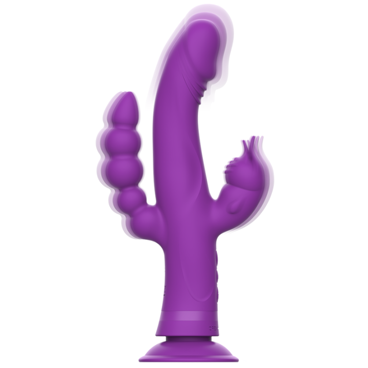 Intense - Vibrador de Silicone Casanova Coelho Triplo Motor Roxo