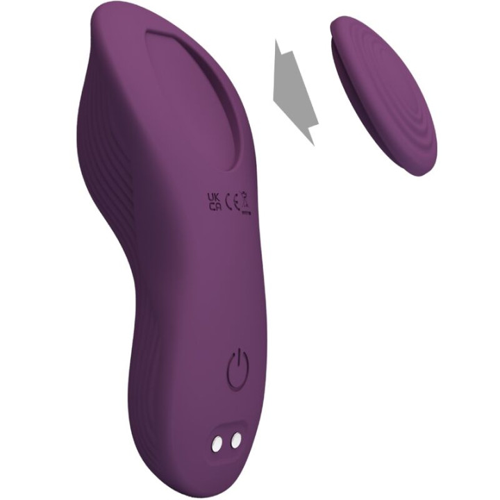 Pretty Love - Mane Lay on Clitoris Massager 10 Vibrations Remote Control Purple