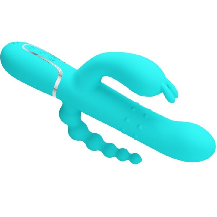 Pretty Love - Cammy 4 in 1 Multifunction Tripple Rabbit Vibrator Blue