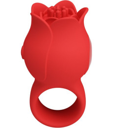 Pretty Love - Vibrateur de Doigt en Forme de Jae Rose 10 Vibrations Rouge