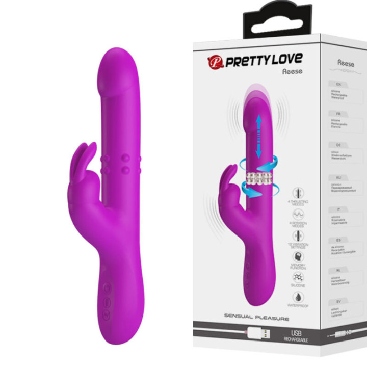 Pretty Love - Vibrador Reese Com Rotao Roxa