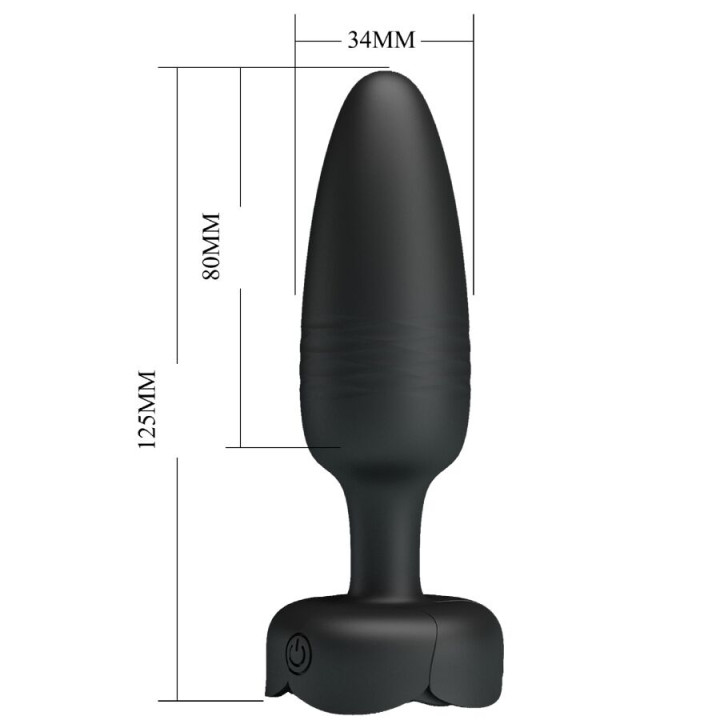 Pretty Love - Tarion Anal Plug With Led Light Black 12.5 cm