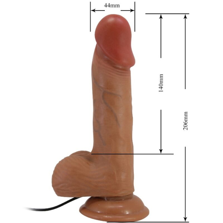 Baile - Catoblepas Vibratore Realistico 20,6 cm Carne Telecomando