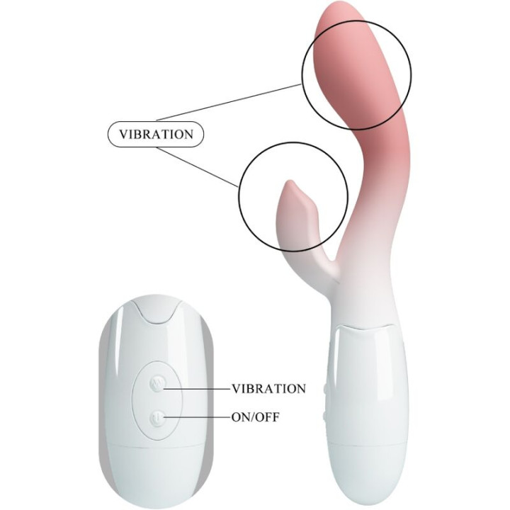 Pretty Love - Brighty g-Spot Vibrator + Klitoris-Stimulator 30 Vibrationen Rosa