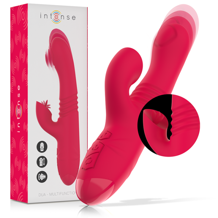 Intense - Vibrateur up & Down Rechargeable Multifonction Dua Avec Langue Rouge