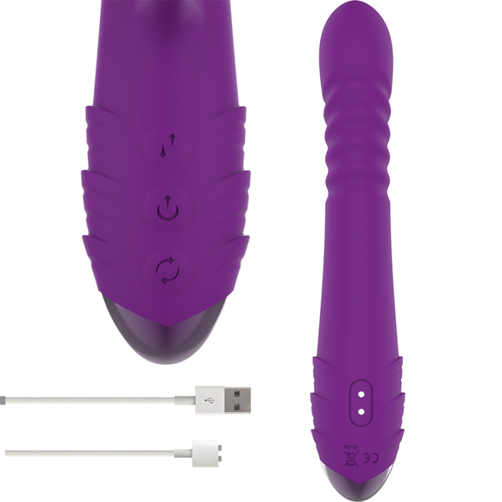 Intense - Iggy Multifunction Rechargeable Vibrator up & Down With Clitoral Stimulator Purple