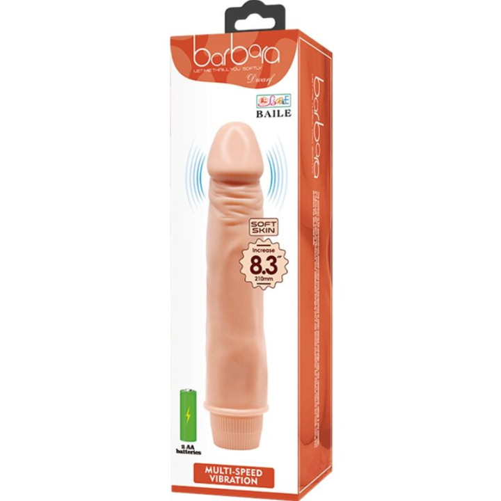 Baile - Dwarf Realistic Vibrator 21 cm Flesh