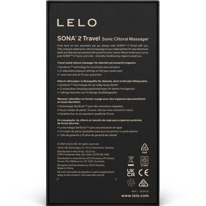 Lelo - Sona 2 Travel Sonic Clitoris Massager Pink