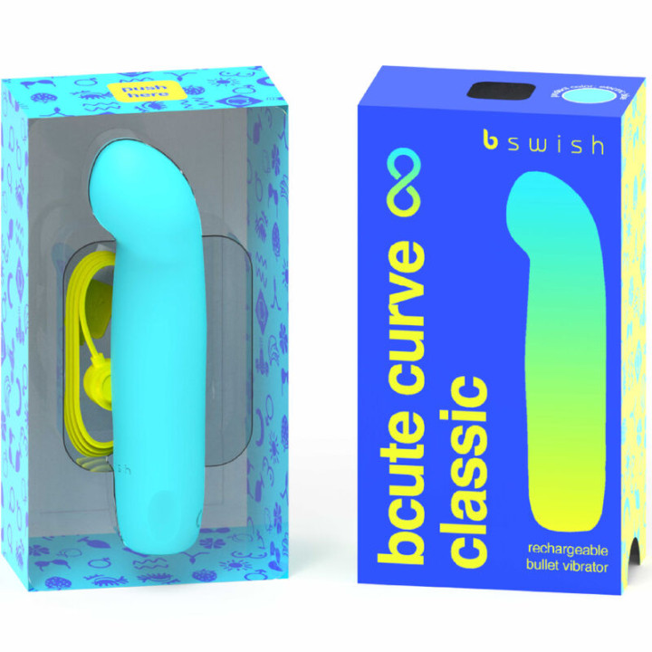 B Swish - Bcute Curve Infinite Klasyczny Wibrator Ladowany Niebieski Silikon