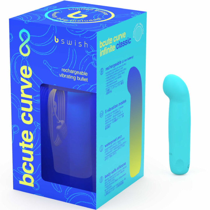 B Swish - Bcute Curve Infinite Classic Limited Edition Blauer Silikon-Vibrator