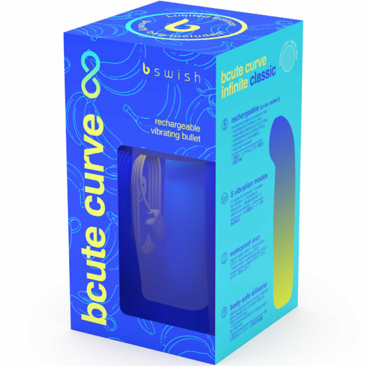 B Swish - Bcute Curve Infinite Classic Limited Edition Blauer Silikon-Vibrator