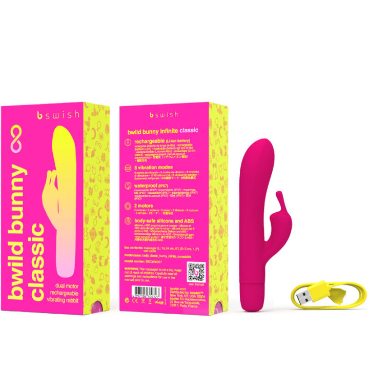 B Swish - Bwild Bunny Infinite Classic Vibratore Ricaricabile in Silicone Rosa