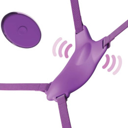 Fantasy For Her - Arnês de Borboleta Vibrante, Controle Remoto Recarregável e Violeta