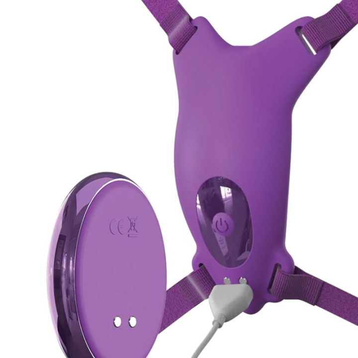 Fantasy For Her - Pettorina Con Farfalla Vibrante, Ricaricabile e Telecomando Viola