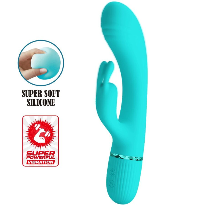 Pretty Love - Vibrateur Scocco Lapin Turquoise