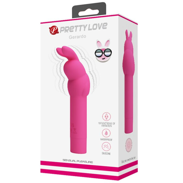 Pretty Love - Vibratore in Silicone Gerardo Fuschia Rabbit