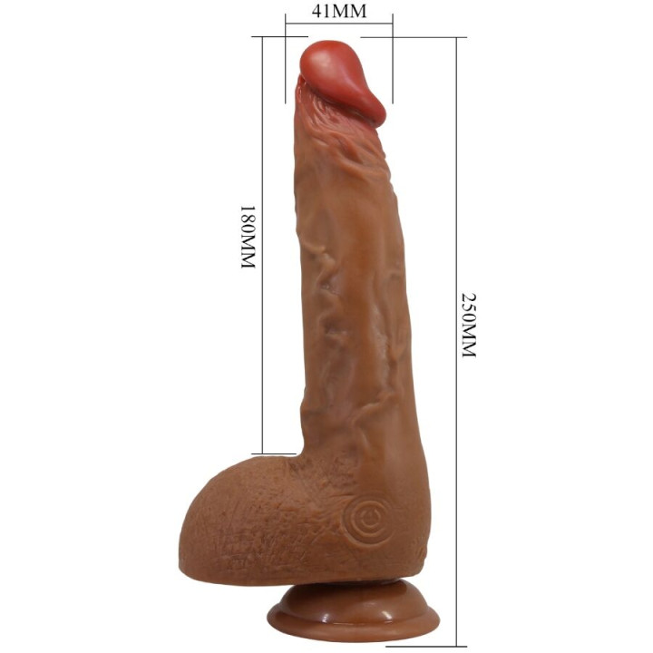 Baile - Beautiful Wilks 5 Setting Realistic Vibrator 25 cm Mulato
