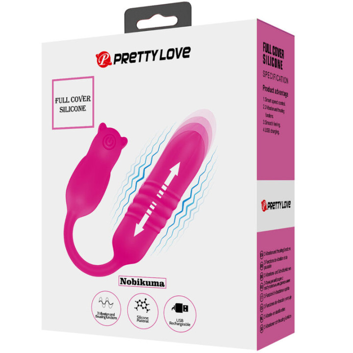 Pretty Love - Nobikuma Rosa Silikon-Vibrierbullet