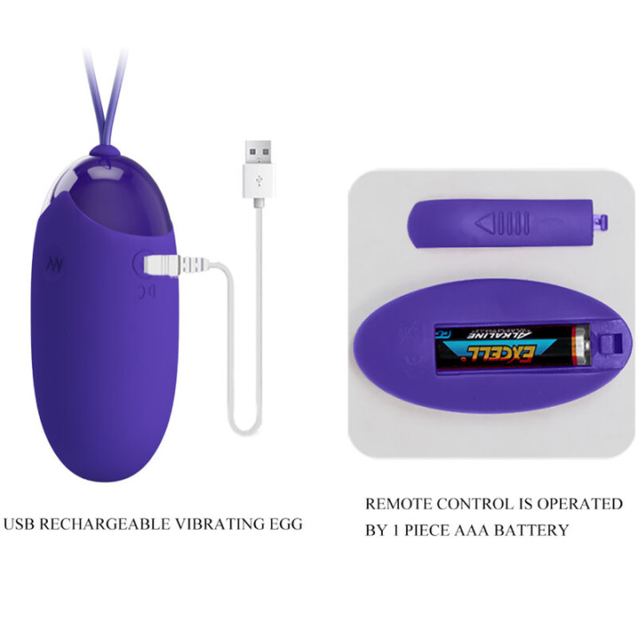 Pretty Love - Berger Youth Oeuf Vibrant Télécommandé Violet