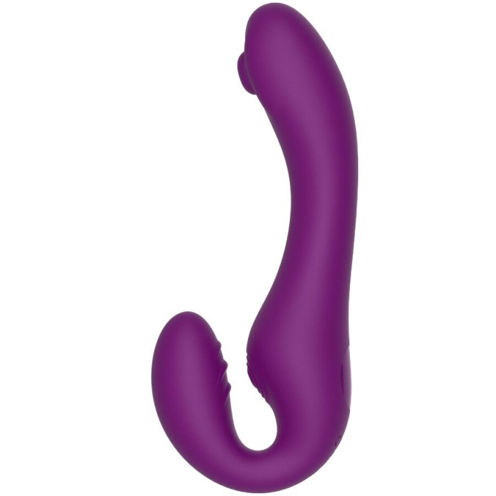 Xocoon - 2 in 1 Strapless Strap-on Vibrator With Remote Control Purple