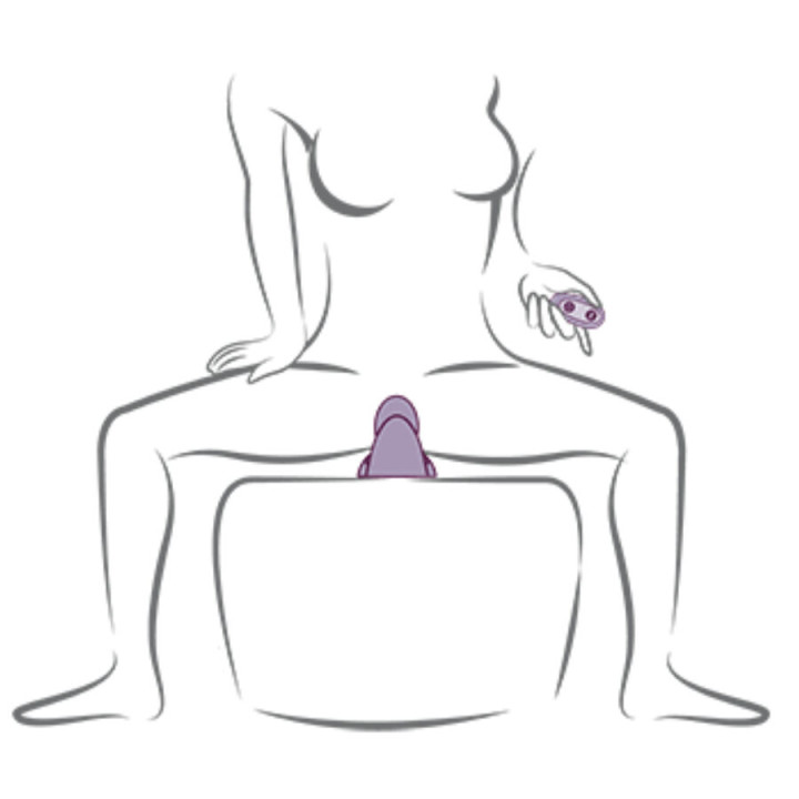 Rocks-Off - Vibrador Ruby Glow Roxo Para Sentar