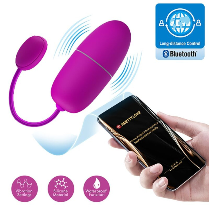 Pretty Love - Ovo Vibrante Ninfa App Controlado Roxo