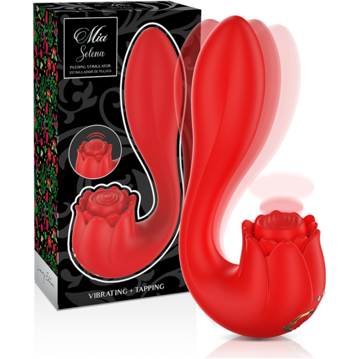 Mia - Selena Stimulator Vibrieren + Klappen Rot