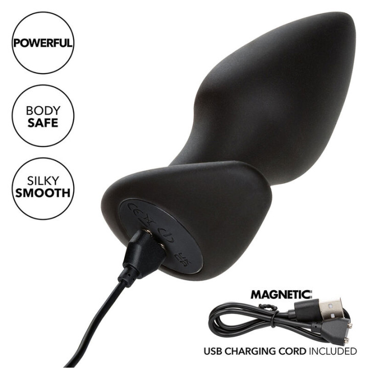 Calexotics - Rock Bottom Perfect Anal Plug 10 Wibracji Silikon Czarny