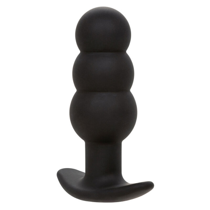 Calexotics - Rock Bottom Plug Anal Con Cuentas 10 Vibraciones Silicona Negro