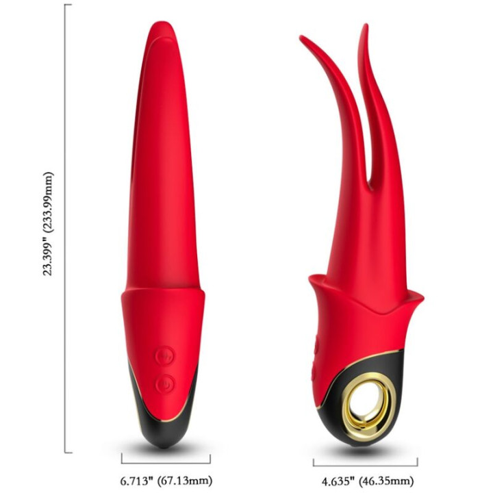 Armony - Shadow Vibrador Dupla Cabeça Provocando Vermelho