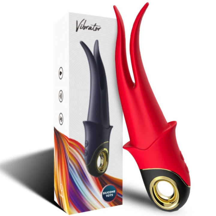 Armony - Vibrateur Shadow Double Tête Teasing Rouge