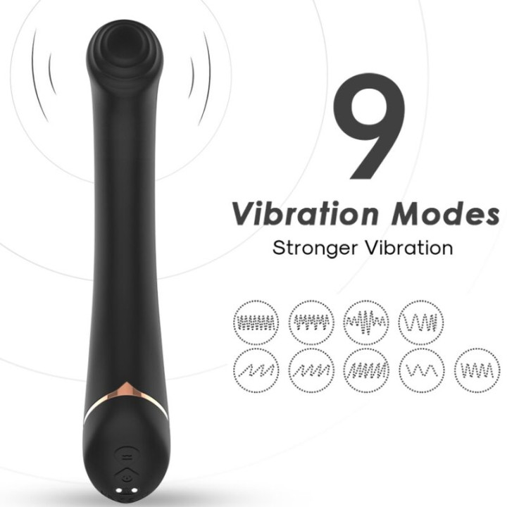 Armony - Wibrator z Falt Head Silikonowy Czarny
