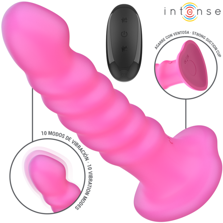 Intense - Cindy Vibrateur Taille l Design Spirale 10 Vibrations Rose Télécommande