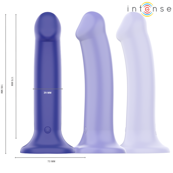 Intense - Victoria Vibrateur Avec Ventouse 10 Vibrations Bleu Foncé Télécommande
