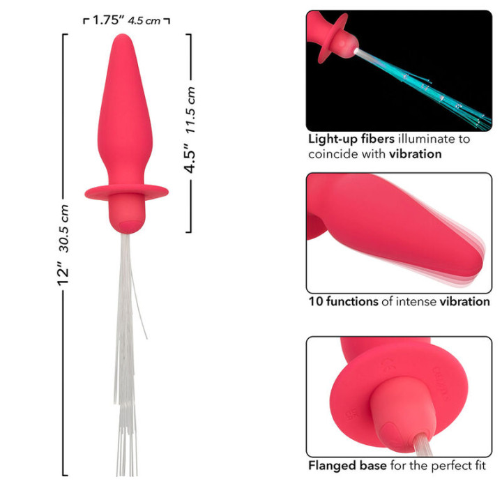 Calexotics - Southern Lights Light up Anal Plug 10 Vibrations Silicone Pink