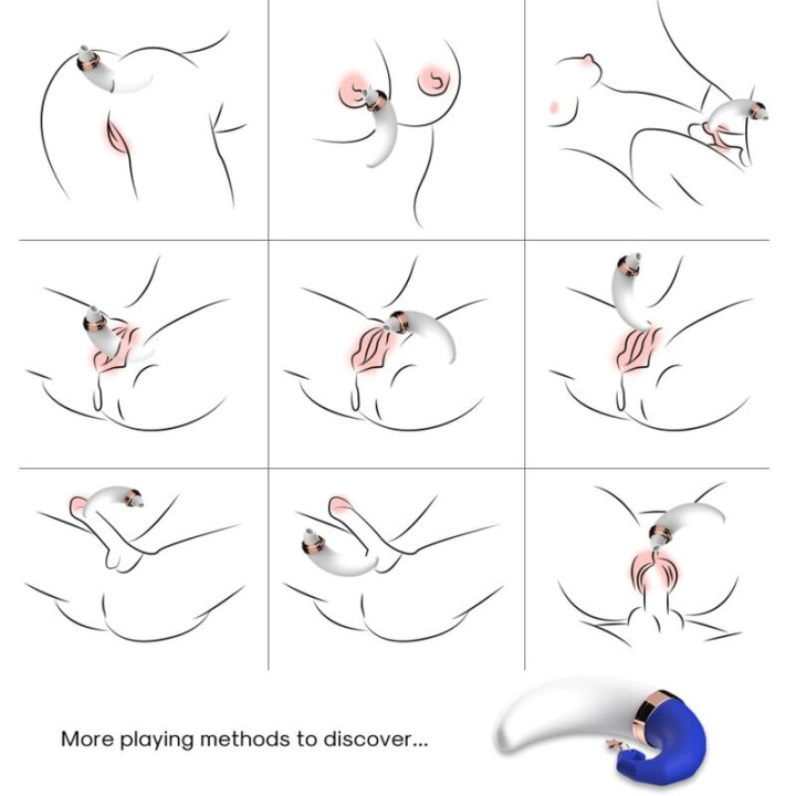 Armony - Sweetmoon Clitoris & g-Spot Suction Niebieski